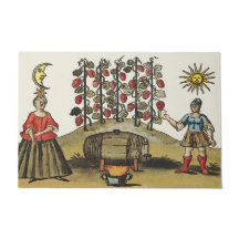 Alter Weinberg, fügen Sie Text Doormat