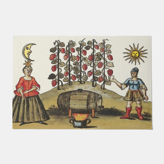 Alter Weinberg, fügen Sie Text Doormat Fußmatte (Vorderseite)