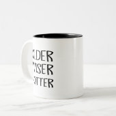 Älter Weiser Heißer Zweifarbige Tasse (Vorderseite Links)