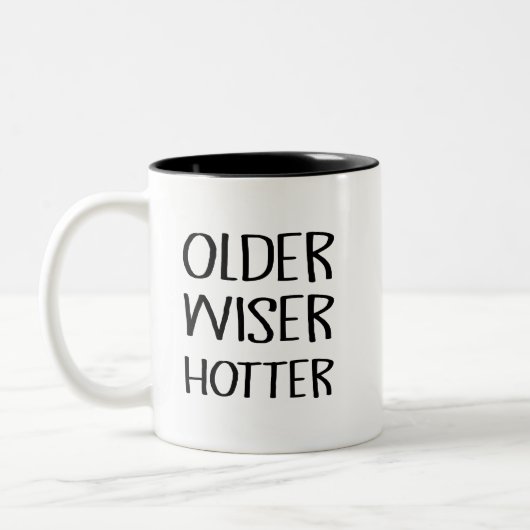Älter Weiser Heißer Zweifarbige Tasse (Links)