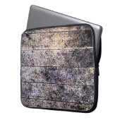 Alter, weißer Holzboden. Farbfärbung d Laptopschutzhülle (Vorderseite Links)