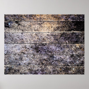 Alter, weißer Holzboden. Farbfärbung d Poster