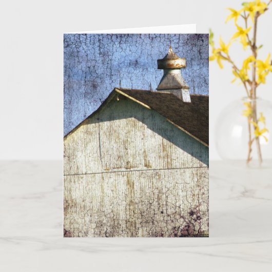 Alter Weißer Stall Karte (Gelbe Blume)