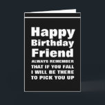 Alter wenn Sie Funny Happy Birthday Friend Card fa Karte<br><div class="desc">Feiern Sie den Geburtstag Ihres Freundes mit einem Lachen. Diese lustige Karte zeichnet sich durch ein schlankes,  schwarz-weißes Design mit auffallender Typografie aus.</div>