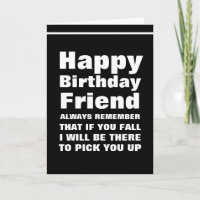 Alter wenn Sie Funny Happy Birthday Friend Card fa