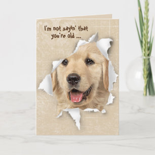 Älter werden Humor Golden Retriever Karte