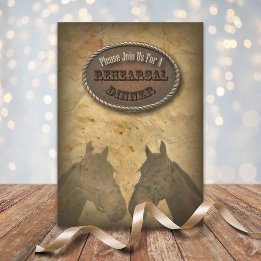 alter Western Cowboy Country Probe Dinner einladen Einladung