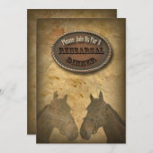 alter Western Cowboy Country Probe Dinner einladen Einladung (Vorne/Hinten)