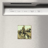 Alter Western Cowboy Reiten Magnet (In Situ (Geschirrspüler))