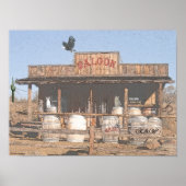 ALTER WESTSALOON mit Cilipart-Kohleeffekt Poster (Vorne)