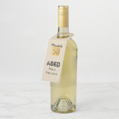 Alter wie ein guter Wein Flaschenanhänger (Angewinkelt)