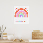 Alter, wir sind zurück Lehrer Regenbogen Poster (Küche)