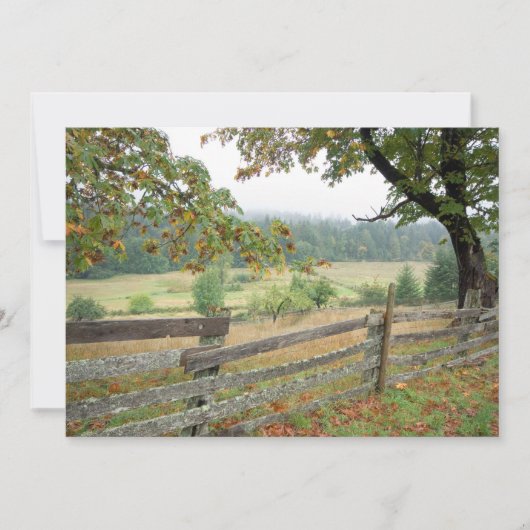 Alter Zaun auf einem Bauernhof Dankeskarte (Vorderseite)