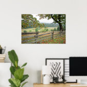 Alter Zaun auf einem Bauernhof Poster (Heimbüro)