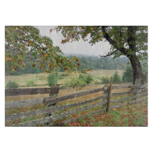 Alter Zaun auf einem Bauernhof Schneidebrett (Vorderseite)