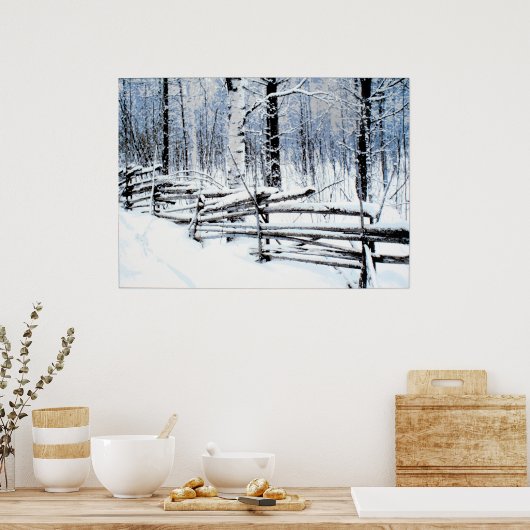 alter Zaun Poster (Küche)