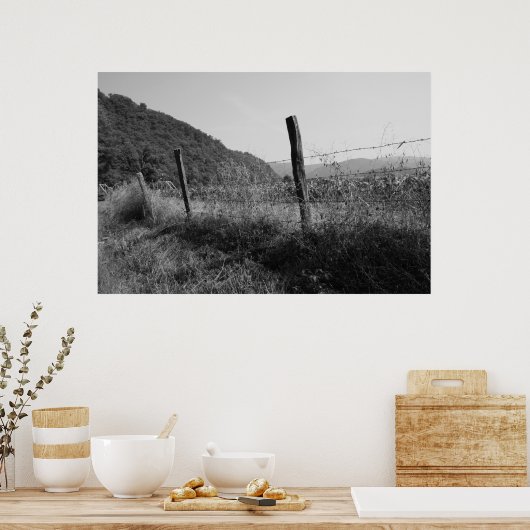 alter Zaun Poster (Küche)
