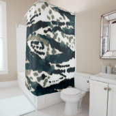 Alter Zebra Print. Gray Zebra Rough Print. Gray Ze Duschvorhang (Beispiel)