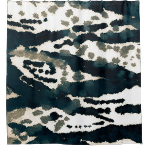 Alter Zebra Print. Gray Zebra Rough Print. Gray Ze Duschvorhang