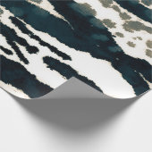 Alter Zebra Print. Gray Zebra Rough Print. Gray Ze Geschenkpapier (Ecke)