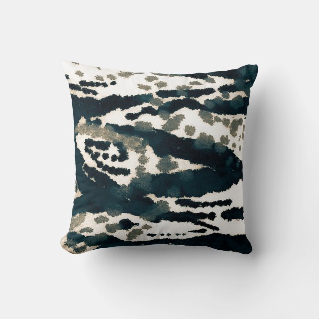 Alter Zebra Print. Gray Zebra Rough Print. Gray Ze Kissen (Vorderseite)
