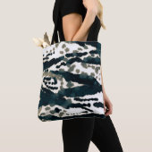 Alter Zebra Print. Gray Zebra Rough Print. Gray Ze Tasche (Von Nahem)