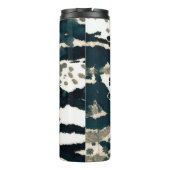 Alter Zebra Print. Gray Zebra Rough Print. Gray Ze Thermosbecher (Rückseite)