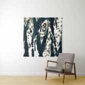 Alter Zebra Print. Gray Zebra Rough Print. Gray Ze Wandteppich (Beispiel (Horizontal))