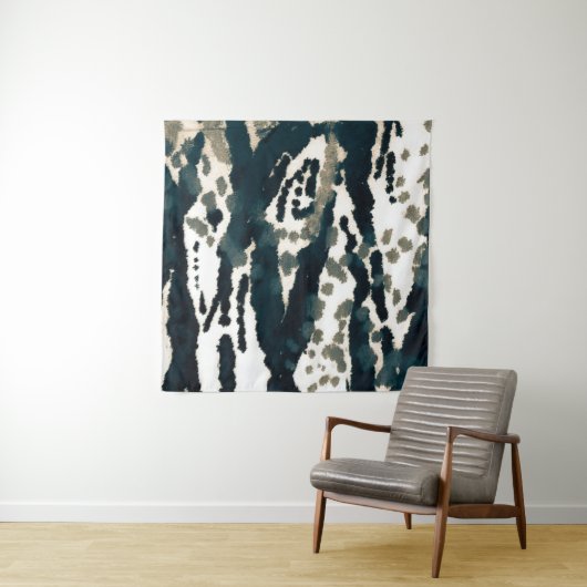 Alter Zebra Print. Gray Zebra Rough Print. Gray Ze Wandteppich (Beispiel (Horizontal))