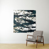 Alter Zebra Print. Gray Zebra Rough Print. Gray Ze Wandteppich (Beispiel)
