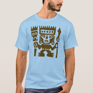 Alter zeichnender Peru-Krieger T-Shirt