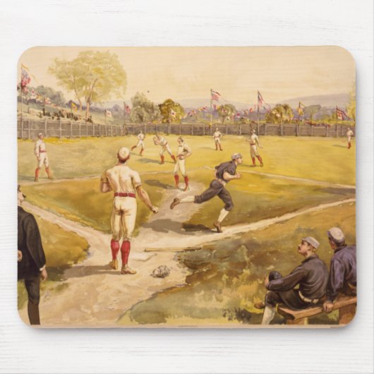 Alter Zeit-Basis-Ball Mousepad (Vorne)