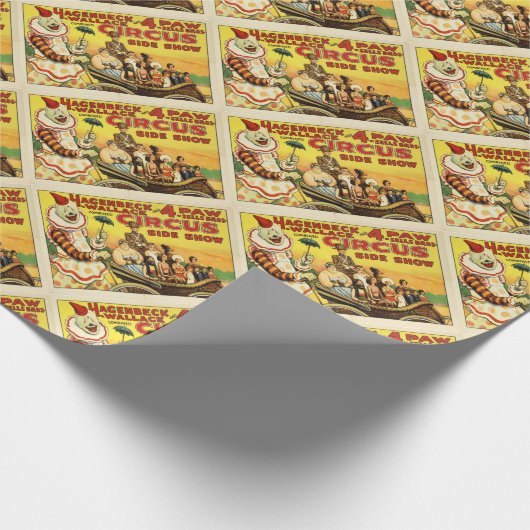 Alter Zeit Zirkus Geschenkpapier (Ecke)