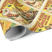 Alter Zeit Zirkus Geschenkpapier (Rolleneckpunkt)