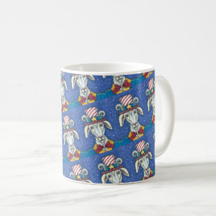 ALTER ZIEGENONKEL SAM, LUSTIGE BAUERNHOF-PATRIOTEN KAFFEETASSE
