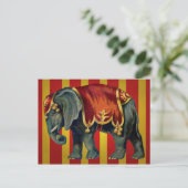 alter Zirkuselefant Postkarte (Stehend Vorderseite)