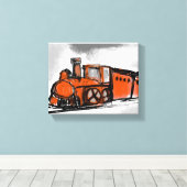 Alter Zug Leinwanddruck (Insitu (Holzboden))