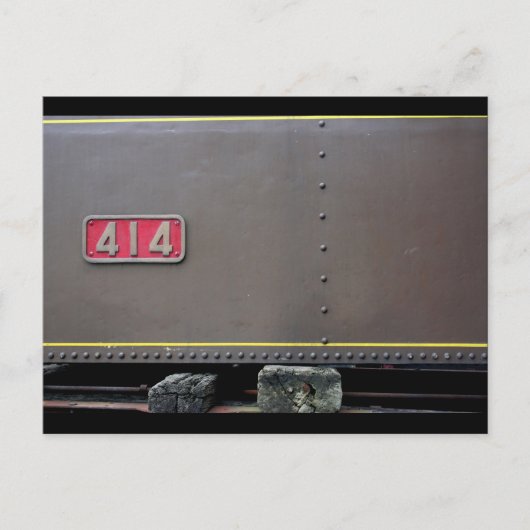 Alter Zug Mastrou Ich bin unterwegs, um zu warten Postkarte (Vorderseite)