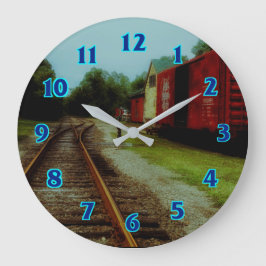 Alter Zug-Motor Große Wanduhr