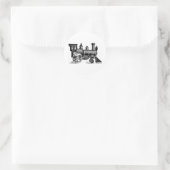 Alter Zug Runder Aufkleber (Tasche)