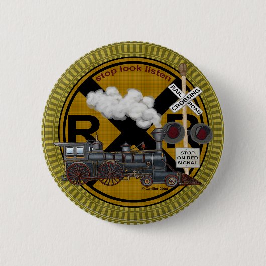 Alter Zug runder Stift Button (Vorderseite)