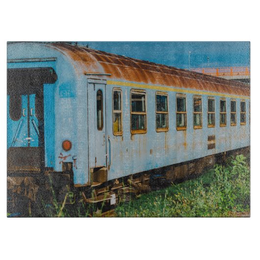 Alter Zug Schneidebrett (Vorderseite)