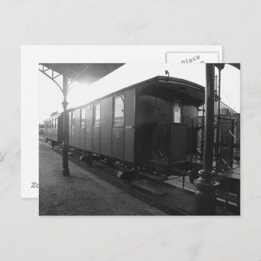 Alter Zugwagon Postkarte (Vorne/Hinten)
