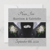 ALTER zwei Bräutigam-Entwurf Einladung (Vorderseite)