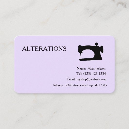 ALTERATIONEN Visitenkarten Visitenkarte (Vorderseite)