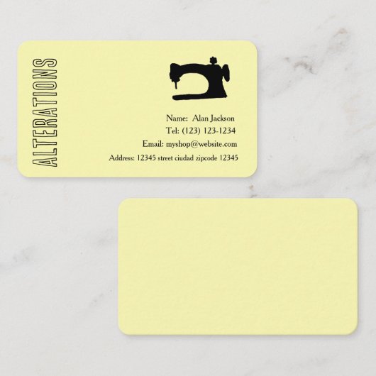 ALTERATIONEN Visitenkarten Visitenkarte (Vorne/Hinten)