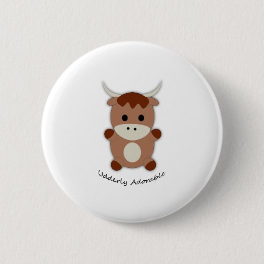Ältere adorable Kuh Button (Vorderseite)
