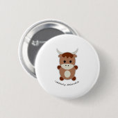 Ältere adorable Kuh Button (Vorne & Hinten)