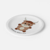 Ältere adorable Kuh Pappteller (Schrägansicht)