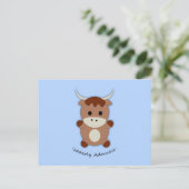 Ältere adorable Kuh Postkarte (Stehend Vorderseite)
